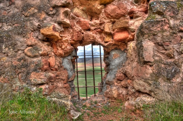 Window, abandoned building