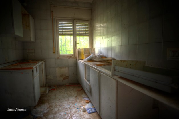 Abandoned house, Madrid, Spain