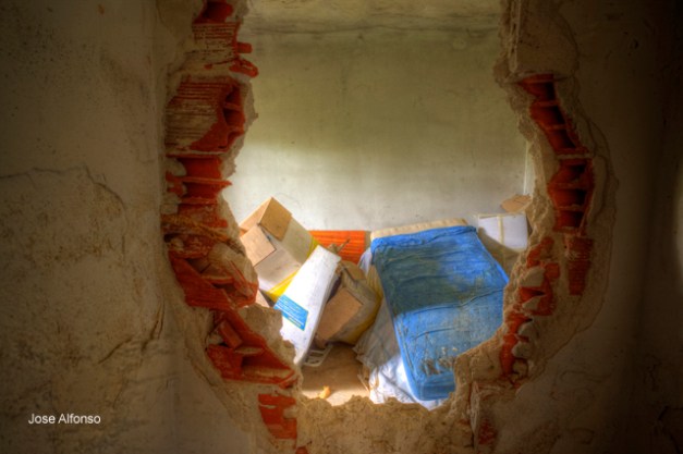 Abandoned house, Madrid, Spain