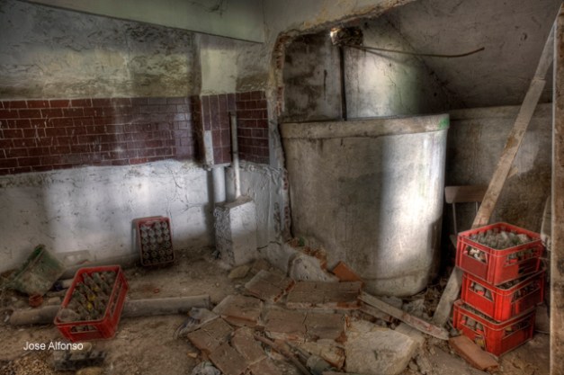 Abandoned road Club, Madrid, Spain