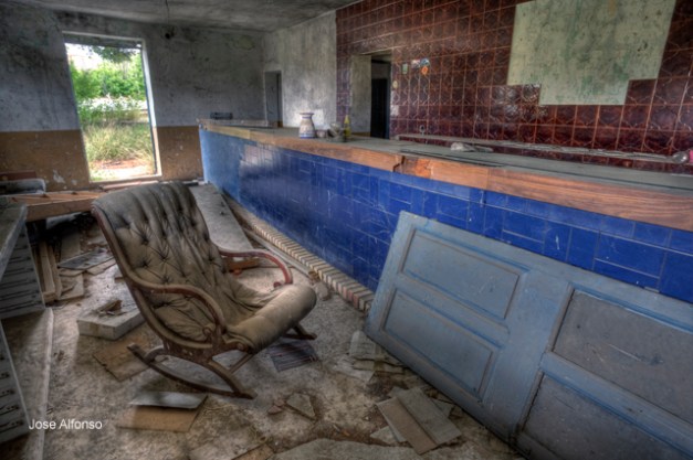 Abandoned road Club, Madrid, Spain