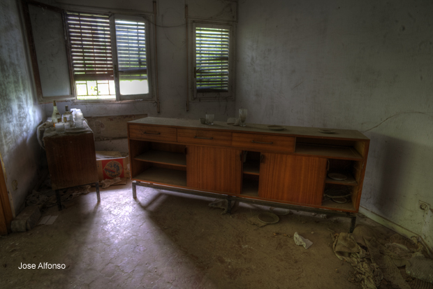 Abandoned house, Madrid, Spain